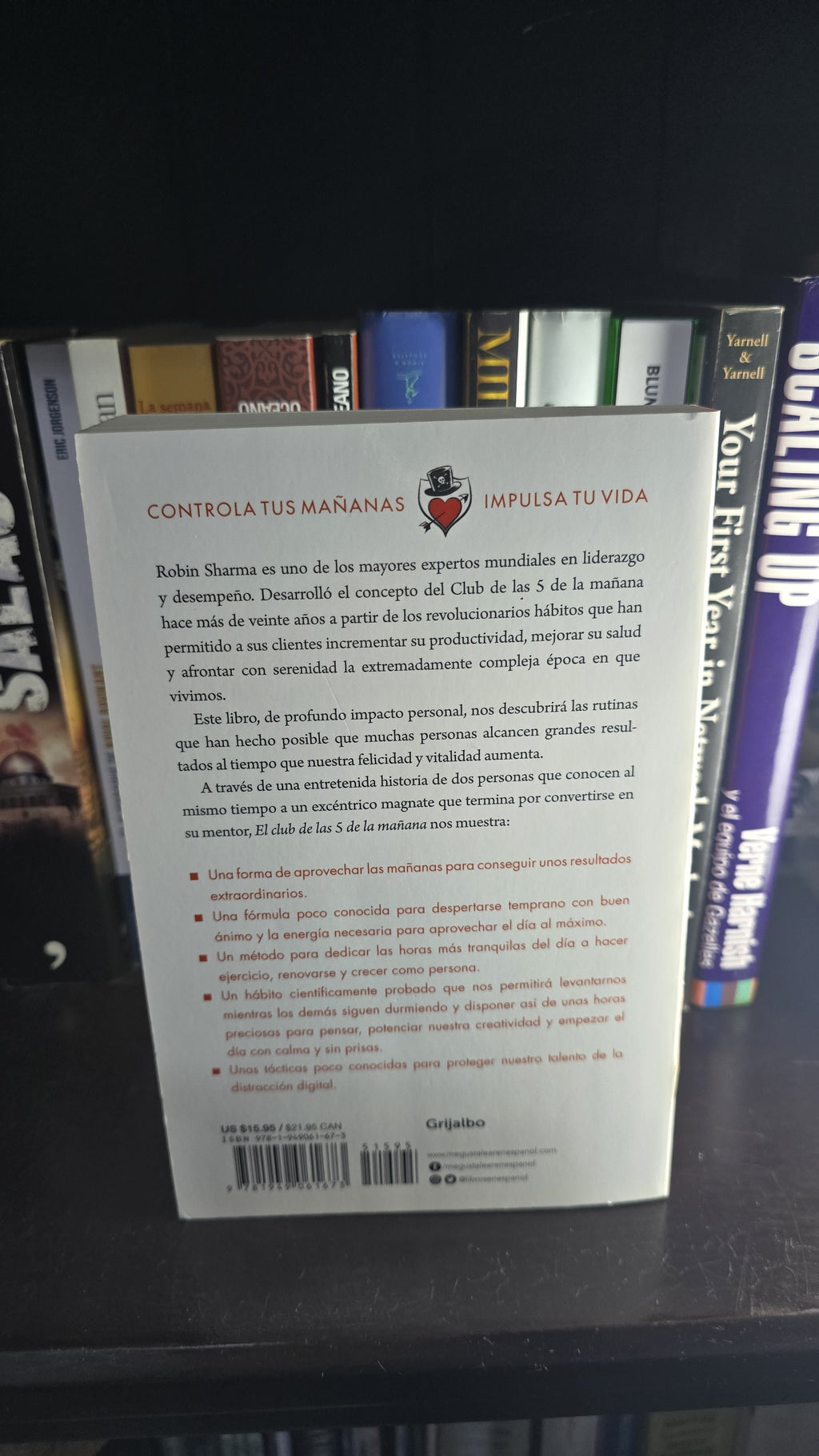 Contraportada El Club de las 5 de la Mañana de Robin Sharma