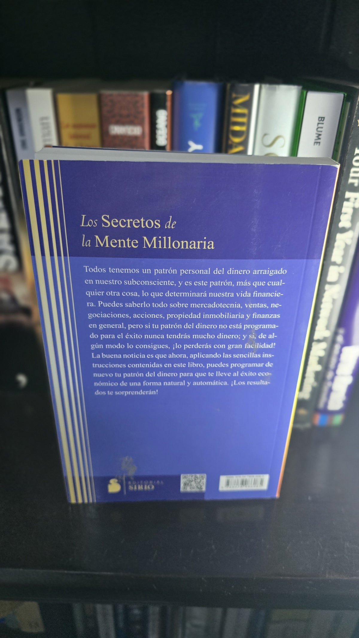 Contraportada original de Los secretos de la mente millonaria de T. Harv Eker